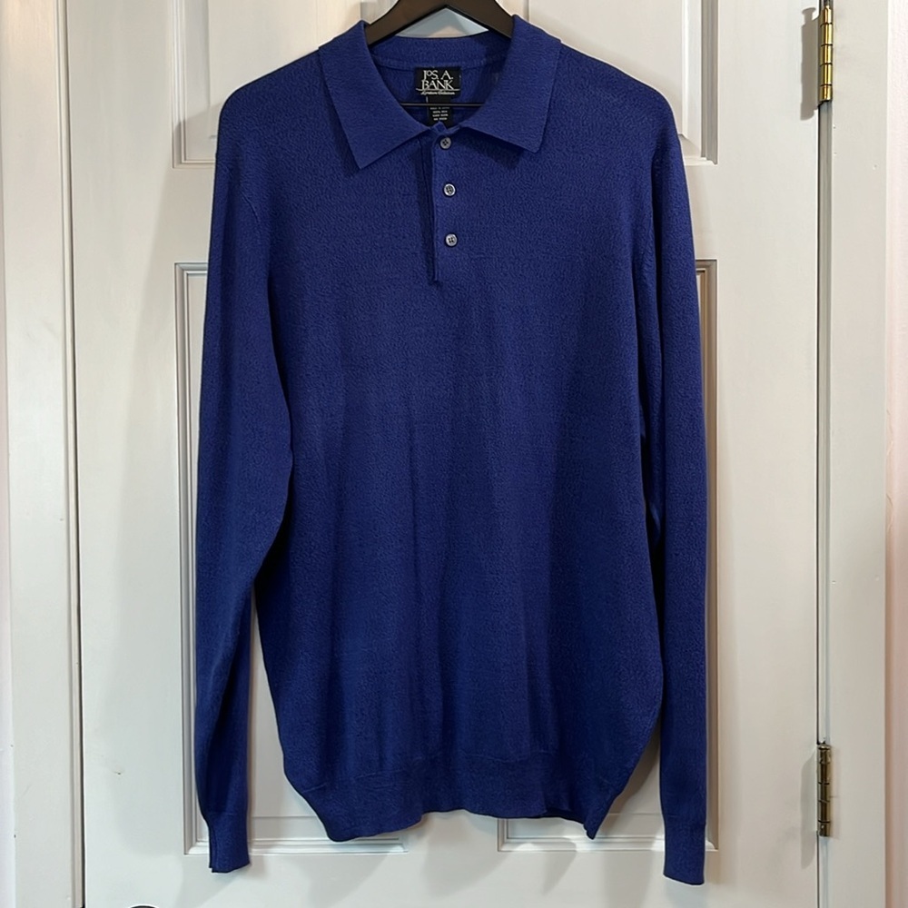 Silk Blue Polo Shirt